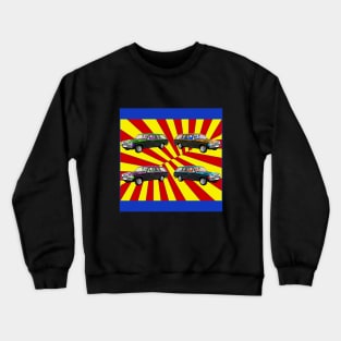 W123 popart absract colorful retro style Crewneck Sweatshirt